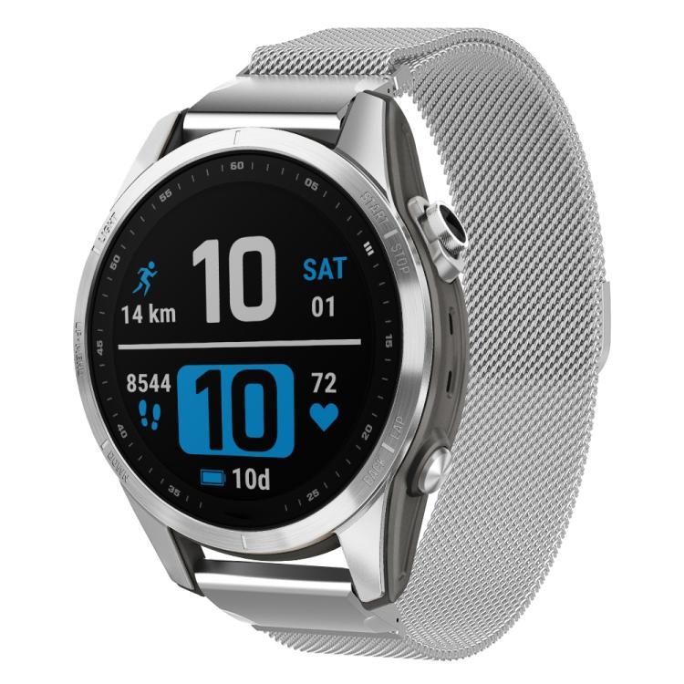 Bracelet de montre en métal à ajustement rapide milanais xDfind, For Garmin Fenix 8/7X/6X/5X 26mm, For Garmin Fenix 8/7/6/5 22mm, For Garmin Fenix 8/7S/6S/5S 20mm