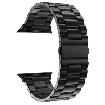 Bracelet de montre xDfind à trois perles et boucle déployante en acier inoxydable, For Apple Watch 42 / 44 / 45 / 46 / 49mm, For Apple Watch 38 / 40 / 41 / S10 42mm