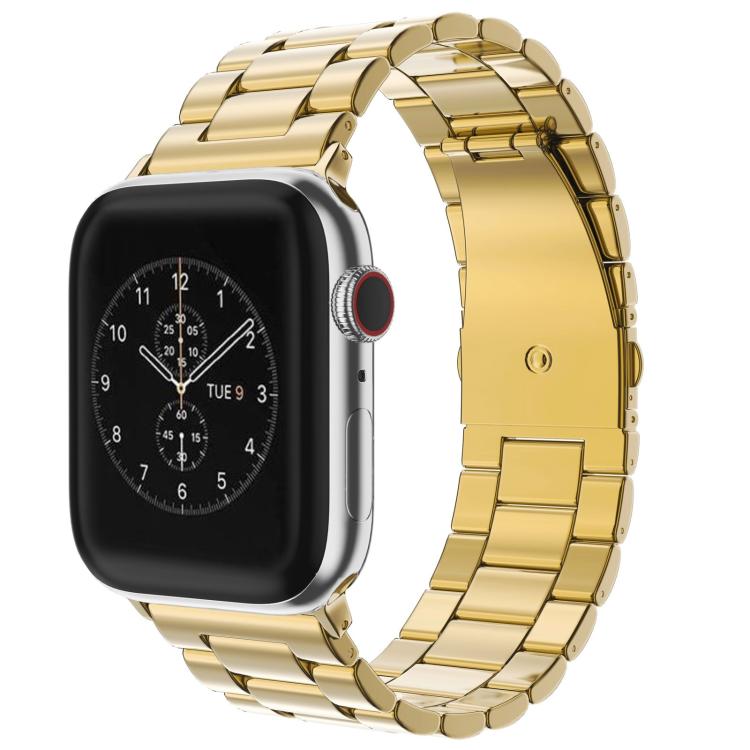 Bracelet de montre xDfind à trois perles et boucle déployante en acier inoxydable, For Apple Watch 42 / 44 / 45 / 46 / 49mm, For Apple Watch 38 / 40 / 41 / S10 42mm
