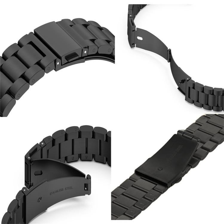 Bracelet de montre xDfind à trois perles et boucle déployante en acier inoxydable, For Apple Watch 42 / 44 / 45 / 46 / 49mm, For Apple Watch 38 / 40 / 41 / S10 42mm