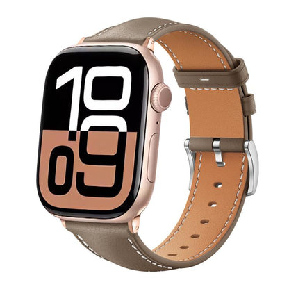 Bracelet de montre xDfind Black Shark en cuir grainé fin, For Apple Watch 42 / 44 / 45 / 46 / 49mm, For Apple Watch 38 / 40 / 41 / S10 42mm
