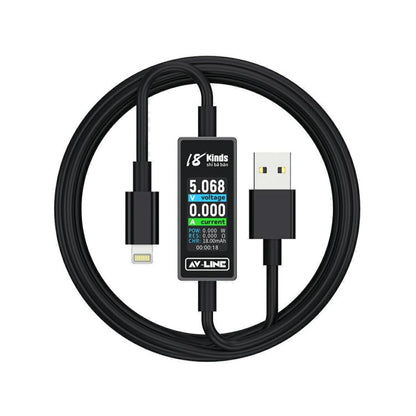 18 Kinds AV-Line 2.0 1.2m Intelligent Detection Charging Data Cable