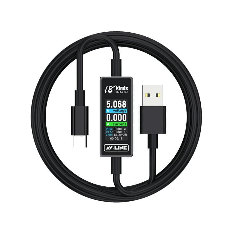 18 Kinds AV-Line 2.0 1.2m Intelligent Detection Charging Data Cable