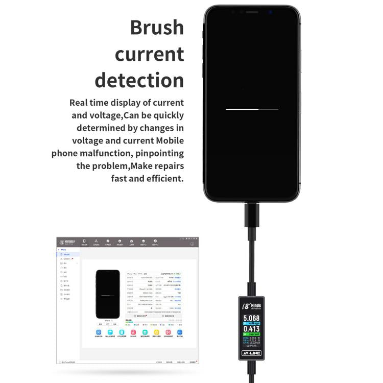 18 Kinds AV-Line 2.0 1.2m Intelligent Detection Charging Data Cable