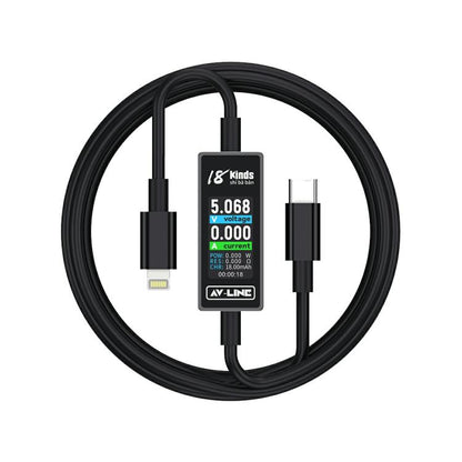18 Kinds AV-Line Pro 1.2m Intelligent Detection Charging Data Cable