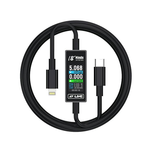 18 Kinds AV-Line Pro 1.2m Intelligent Detection Charging Data Cable