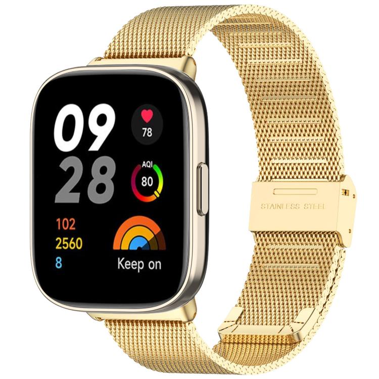 Bracelet de montre xDfind à boucle en métal et maille d'acier, For Redmi Watch 3