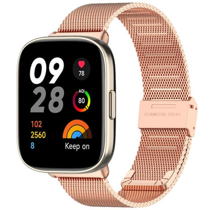 Bracelet de montre xDfind à boucle en métal et maille d'acier, For Redmi Watch 3