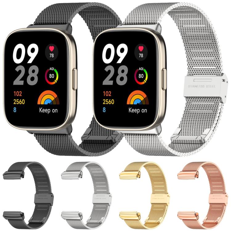 Bracelet de montre xDfind à boucle en métal et maille d'acier, For Redmi Watch 3