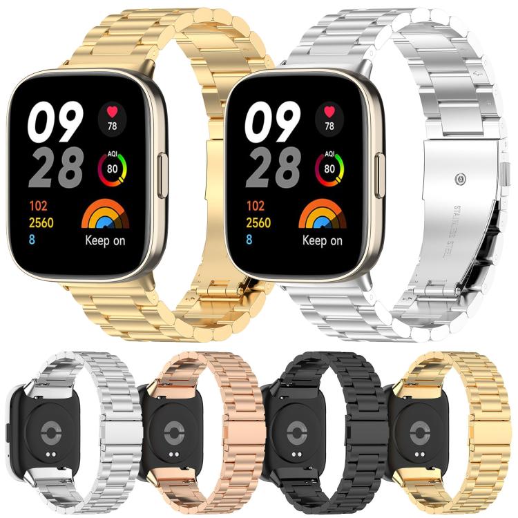 Bracelet de montre xDfind à trois perles en acier inoxydable, For Redmi Watch 3