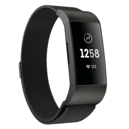 Bracelet de montre magnétique milanais en acier inoxydable xDfind, For Fitbit Charge 3 / 4