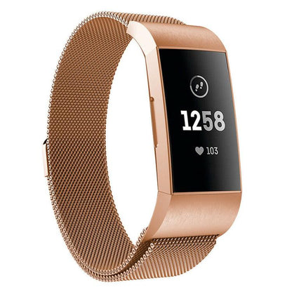 Bracelet de montre magnétique milanais en acier inoxydable xDfind, For Fitbit Charge 3 / 4