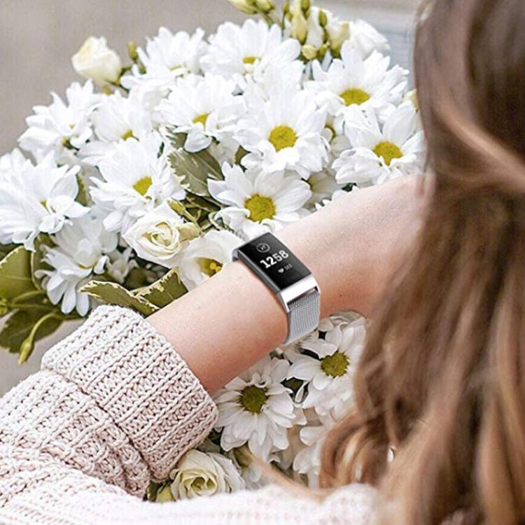Bracelet de montre magnétique milanais en acier inoxydable xDfind, For Fitbit Charge 3 / 4
