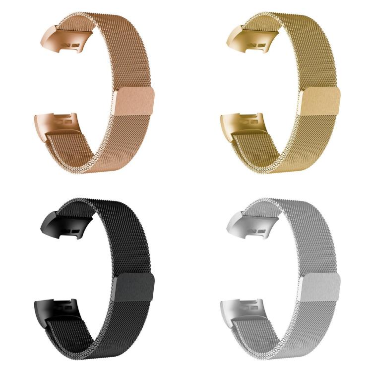 Bracelet de montre magnétique milanais en acier inoxydable xDfind, For Fitbit Charge 3 / 4