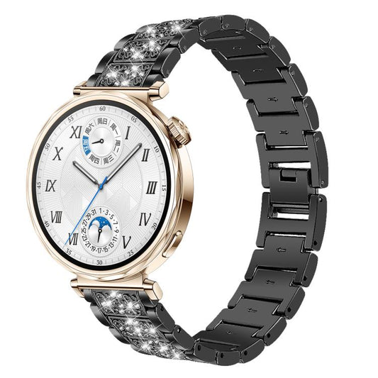 Bracelet de montre en acier xDfind Diamond Jewelry, 18mm For Huawei GT5/GT4 41mm / OPPO Watch X2 Mini, 14mm For Garmin Lily 2, 18mm For Fossil Female Sport / Charter HR, 20mm For Amazfit Active 2 / GTS4 Mini, 22mm For Huawei Watch GT5/GT5 Pro/4/4 Pro  ...
