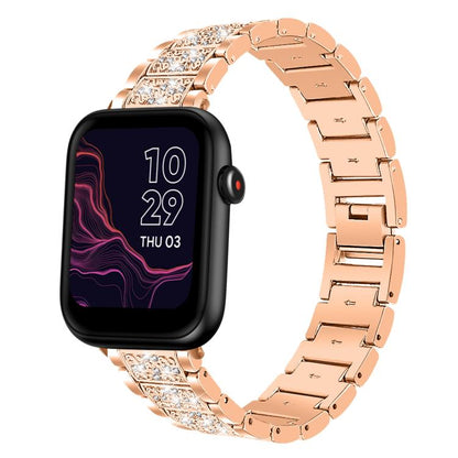 Bracelet de montre en acier xDfind Diamond Jewelry, 20mm For COROS APEX 2 42mm / PACE 2, 20mm For Ticwatch GTH / E3 / E / 2, 22mm For Ticwatch Pro X / Pro3 / Pro / GTX / E2, 20mm For Xiaomi Haylou RS4 Plus LS11, 22mm For Xiaomi Watch S3/2 Pro/S2/S1    ...