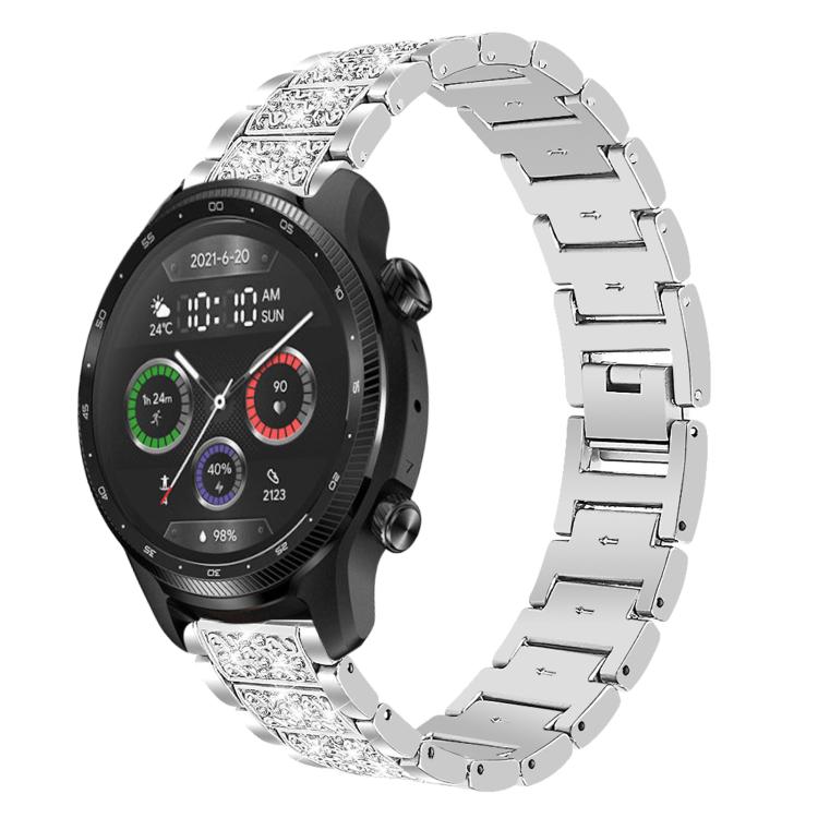 Bracelet de montre en acier xDfind Diamond Jewelry, 20mm For COROS APEX 2 42mm / PACE 2, 20mm For Ticwatch GTH / E3 / E / 2, 22mm For Ticwatch Pro X / Pro3 / Pro / GTX / E2, 20mm For Xiaomi Haylou RS4 Plus LS11, 22mm For Xiaomi Watch S3/2 Pro/S2/S1    ...