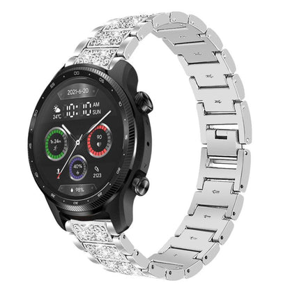 Bracelet de montre en acier xDfind Diamond Jewelry, 20mm For COROS APEX 2 42mm / PACE 2, 20mm For Ticwatch GTH / E3 / E / 2, 22mm For Ticwatch Pro X / Pro3 / Pro / GTX / E2, 20mm For Xiaomi Haylou RS4 Plus LS11, 22mm For Xiaomi Watch S3/2 Pro/S2/S1    ...