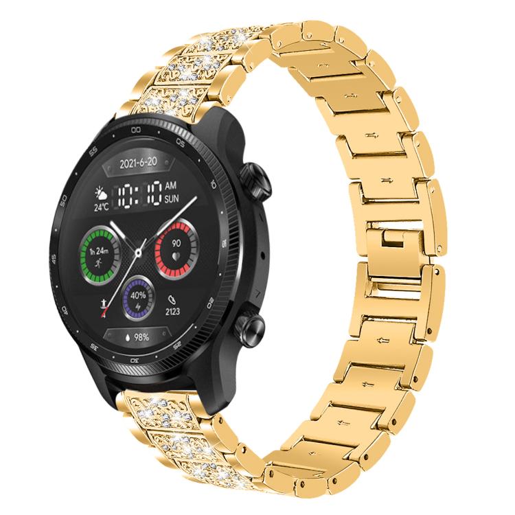 Bracelet de montre en acier xDfind Diamond Jewelry, 20mm For COROS APEX 2 42mm / PACE 2, 20mm For Ticwatch GTH / E3 / E / 2, 22mm For Ticwatch Pro X / Pro3 / Pro / GTX / E2, 20mm For Xiaomi Haylou RS4 Plus LS11, 22mm For Xiaomi Watch S3/2 Pro/S2/S1    ...