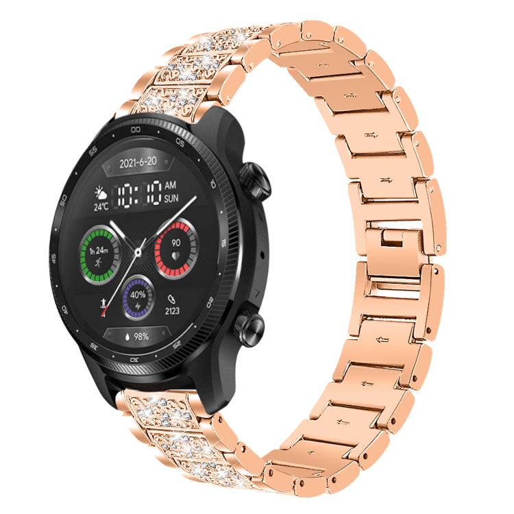 Bracelet de montre en acier xDfind Diamond Jewelry, 20mm For COROS APEX 2 42mm / PACE 2, 20mm For Ticwatch GTH / E3 / E / 2, 22mm For Ticwatch Pro X / Pro3 / Pro / GTX / E2, 20mm For Xiaomi Haylou RS4 Plus LS11, 22mm For Xiaomi Watch S3/2 Pro/S2/S1    ...
