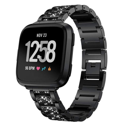 Bracelet de montre en acier inoxydable xDfind Diamond Jewelry, For Fitbit Charge 6 / 5 18mm, For Fitbit Versa 4 / 3 / Sense2 / 1 20mm, For Fitbit Inspire 2 / Ace 3 14mm, For Fitbit Charge 4 / 3 18mm