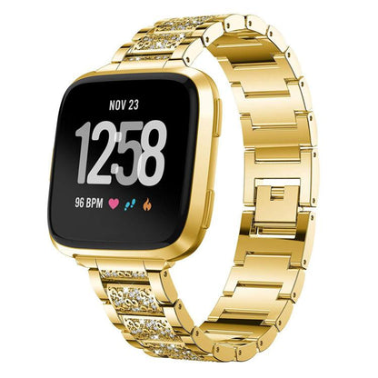 Bracelet de montre en acier inoxydable xDfind Diamond Jewelry, For Fitbit Charge 6 / 5 18mm, For Fitbit Versa 4 / 3 / Sense2 / 1 20mm, For Fitbit Inspire 2 / Ace 3 14mm, For Fitbit Charge 4 / 3 18mm