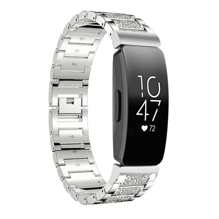 Bracelet de montre en acier inoxydable xDfind Diamond Jewelry, For Fitbit Charge 6 / 5 18mm, For Fitbit Versa 4 / 3 / Sense2 / 1 20mm, For Fitbit Inspire 2 / Ace 3 14mm, For Fitbit Charge 4 / 3 18mm