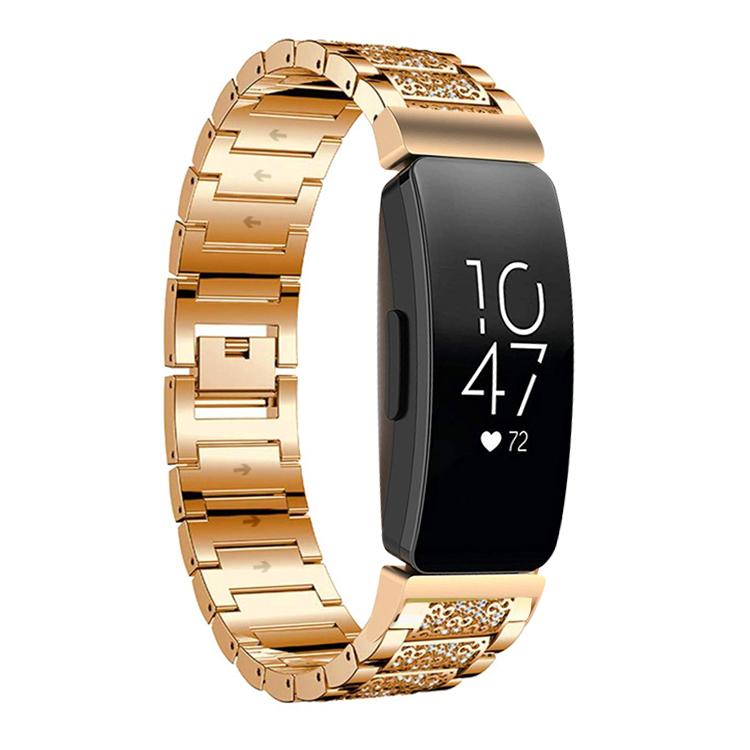 Bracelet de montre en acier inoxydable xDfind Diamond Jewelry, For Fitbit Charge 6 / 5 18mm, For Fitbit Versa 4 / 3 / Sense2 / 1 20mm, For Fitbit Inspire 2 / Ace 3 14mm, For Fitbit Charge 4 / 3 18mm