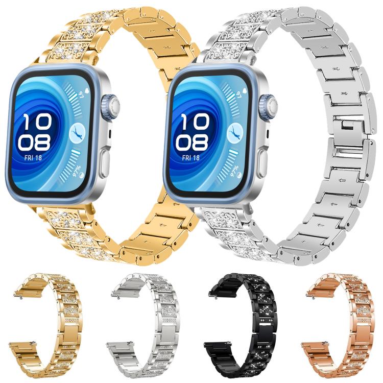Bracelet de montre en acier inoxydable xDfind Diamond Jewelry, For Huawei Watch Fit 5 / Fit 5 Pro 20mm, For Huawei Band 10 / 9 / 8 14mm