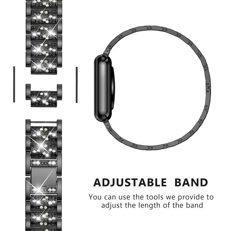 Bracelet de montre en acier inoxydable xDfind Diamond Jewelry, For Samsung Galaxy Watch Ultra / Ultra 2025, For Samsung Galaxy Watch8 / Watch8 Classic, For Samsung Galaxy Watch7 / FE / 6 / 5 / 4, For Samsung Galaxy Fit3
