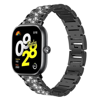 Bracelet de montre en acier inoxydable xDfind Diamond Jewelry, For Xiaomi Band 10 Pro / 9 Pro / Redmi Watch 6, For Xiaomi Smart Band 10 / 9 / 8 / NFC 14mm, For Redmi Watch 3 Active / Lite 20mm, For Redmi Watch 3 20mm
