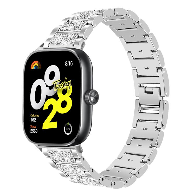 Bracelet de montre en acier inoxydable xDfind Diamond Jewelry, For Xiaomi Band 10 Pro / 9 Pro / Redmi Watch 6, For Xiaomi Smart Band 10 / 9 / 8 / NFC 14mm, For Redmi Watch 3 Active / Lite 20mm, For Redmi Watch 3 20mm