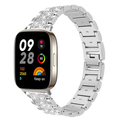 Bracelet de montre en acier inoxydable xDfind Diamond Jewelry, For Xiaomi Band 10 Pro / 9 Pro / Redmi Watch 6, For Xiaomi Smart Band 10 / 9 / 8 / NFC 14mm, For Redmi Watch 3 Active / Lite 20mm, For Redmi Watch 3 20mm