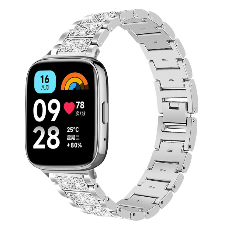 Bracelet de montre en acier inoxydable xDfind Diamond Jewelry, For Xiaomi Band 10 Pro / 9 Pro / Redmi Watch 6, For Xiaomi Smart Band 10 / 9 / 8 / NFC 14mm, For Redmi Watch 3 Active / Lite 20mm, For Redmi Watch 3 20mm