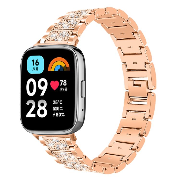 Bracelet de montre en acier inoxydable xDfind Diamond Jewelry, For Xiaomi Band 10 Pro / 9 Pro / Redmi Watch 6, For Xiaomi Smart Band 10 / 9 / 8 / NFC 14mm, For Redmi Watch 3 Active / Lite 20mm, For Redmi Watch 3 20mm