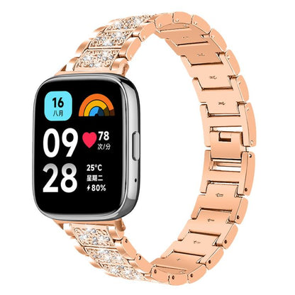 Bracelet de montre en acier inoxydable xDfind Diamond Jewelry, For Xiaomi Band 10 Pro / 9 Pro / Redmi Watch 6, For Xiaomi Smart Band 10 / 9 / 8 / NFC 14mm, For Redmi Watch 3 Active / Lite 20mm, For Redmi Watch 3 20mm