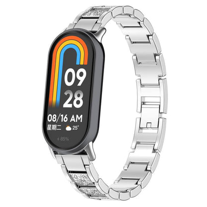 Bracelet de montre en acier inoxydable xDfind Diamond Jewelry, For Xiaomi Band 10 Pro / 9 Pro / Redmi Watch 6, For Xiaomi Smart Band 10 / 9 / 8 / NFC 14mm, For Redmi Watch 3 Active / Lite 20mm, For Redmi Watch 3 20mm