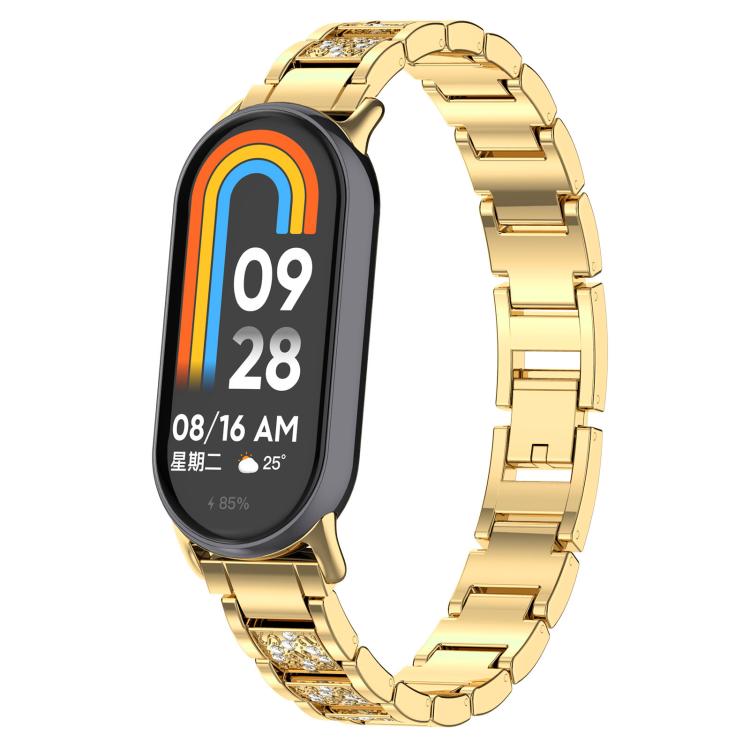 Bracelet de montre en acier inoxydable xDfind Diamond Jewelry, For Xiaomi Band 10 Pro / 9 Pro / Redmi Watch 6, For Xiaomi Smart Band 10 / 9 / 8 / NFC 14mm, For Redmi Watch 3 Active / Lite 20mm, For Redmi Watch 3 20mm