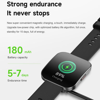 Montre connectée sport U17 avec écran incurvé ultra-fin de 1,85 pouce et certification IP68