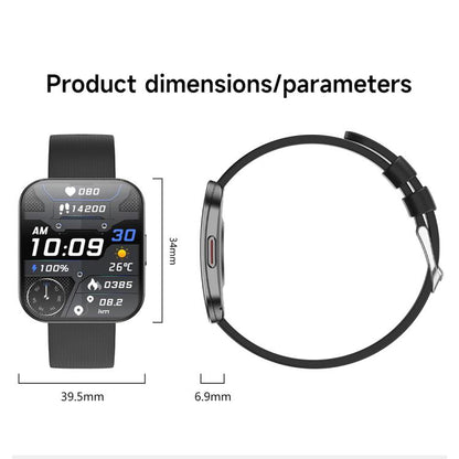 Montre connectée sport U17 avec écran incurvé ultra-fin de 1,85 pouce et certification IP68