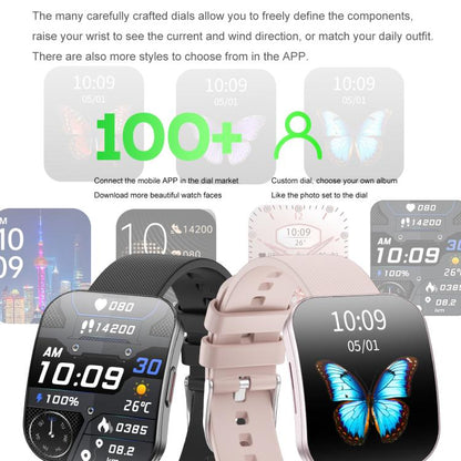 Montre connectée sport U17 avec écran incurvé ultra-fin de 1,85 pouce et certification IP68