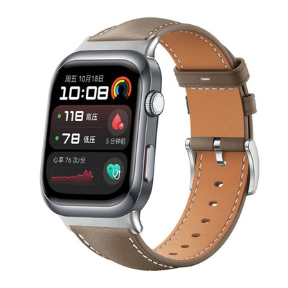 Bracelet de montre xDfind Flat Head Black Shark en cuir grainé fin, For Huawei Watch Fit 5 / Fit 5 Pro 20mm, For Huawei Watch D2 22mm
