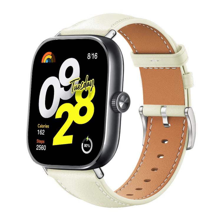 Bracelet de montre xDfind Flat Head Black Shark en cuir grainé fin, For Xiaomi Band 10 Pro / 9 Pro / Redmi Watch 6, For Redmi Watch 3 Active / Lite 20mm, For Redmi Watch 3 20mm
