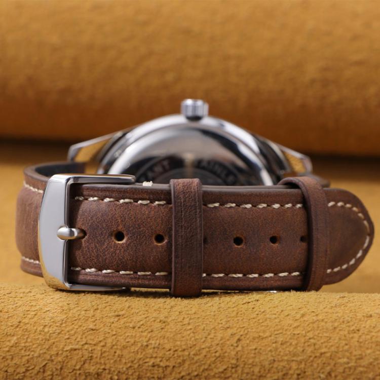 Bracelet de montre en cuir texturé Crazy Horse rétro xDfind, 24mm for Suunto 9 / 9 Baro / D5 / Core / 7, 14mm, 18mm, 20mm, 22mm