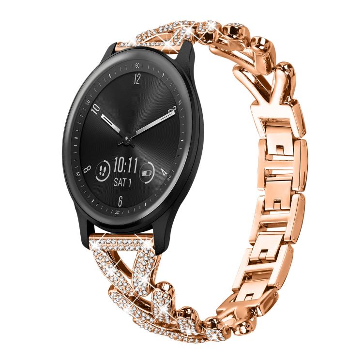 Bracelet de montre en métal à petits diamants torsadés xDfind, 20mm For COROS APEX 2 42mm / PACE 2, 20mm For Huawei Watch GT4 / GT3 / GT2, 20mm For Amazfit Bip U / Bip Lite / Bip 3 Pro, 20mm For Amazfit GTS4 Mini/3/2 /2e/2 Mini                         ...