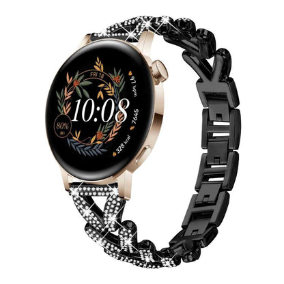 Bracelet de montre en métal à petits diamants torsadés xDfind, 20mm For COROS APEX 2 42mm / PACE 2, 20mm For Huawei Watch GT4 / GT3 / GT2, 20mm For Amazfit Bip U / Bip Lite / Bip 3 Pro, 20mm For Amazfit GTS4 Mini/3/2 /2e/2 Mini                         ...