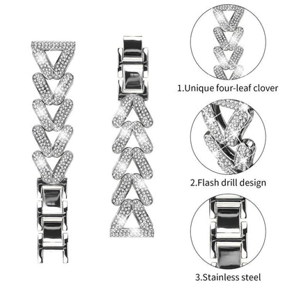 Bracelet de montre en métal à petits diamants torsadés xDfind, 20mm For COROS APEX 2 42mm / PACE 2, 20mm For Huawei Watch GT4 / GT3 / GT2, 20mm For Amazfit Bip U / Bip Lite / Bip 3 Pro, 20mm For Amazfit GTS4 Mini/3/2 /2e/2 Mini                         ...