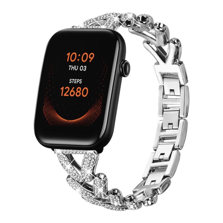 Bracelet de montre en métal à petits diamants torsadés xDfind, 20mm For COROS APEX 2 42mm / PACE 2, 20mm For Huawei Watch GT4 / GT3 / GT2, 20mm For Amazfit Bip U / Bip Lite / Bip 3 Pro, 20mm For Amazfit GTS4 Mini/3/2 /2e/2 Mini                         ...