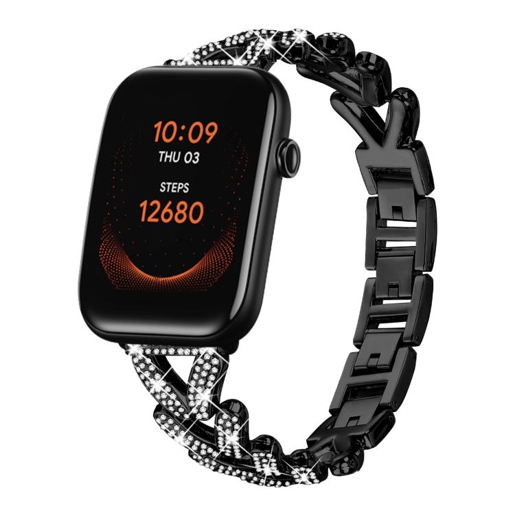 Bracelet de montre en métal à petits diamants torsadés xDfind, 20mm For COROS APEX 2 42mm / PACE 2, 20mm For Huawei Watch GT4 / GT3 / GT2, 20mm For Amazfit Bip U / Bip Lite / Bip 3 Pro, 20mm For Amazfit GTS4 Mini/3/2 /2e/2 Mini                         ...