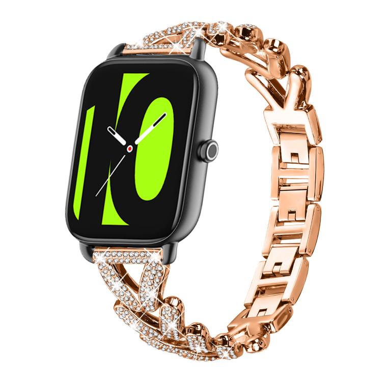 Bracelet de montre en métal à petits diamants torsadés xDfind, 20mm For COROS APEX 2 42mm / PACE 2, 20mm For Huawei Watch GT4 / GT3 / GT2, 20mm For Amazfit Bip U / Bip Lite / Bip 3 Pro, 20mm For Amazfit GTS4 Mini/3/2 /2e/2 Mini                         ...